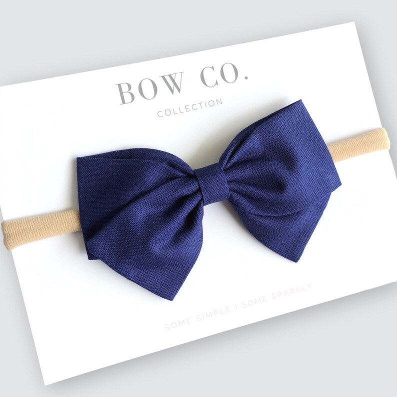 navy baby headband