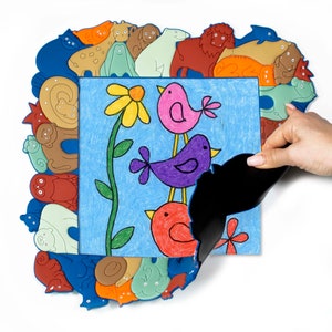 A4 Bild Magnetrahmen für Kühlschrank – Zoo Tier Design – Flexible und starke Kühlschrank Magnet – dekorative Bilderrahmen 7,5 x 7,5 in
