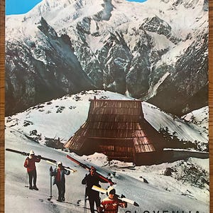 Rare Vintage 1968 Slovenia Photo Poster – Velika Planina Yugoslavia Travel Print – Published by GZS - Alpine Landscape -