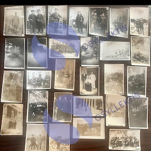 Rare Lot of 29 Vintage Greek Military Photo Postcards (1922–1930) – Athens, Patras, Thessaloniki