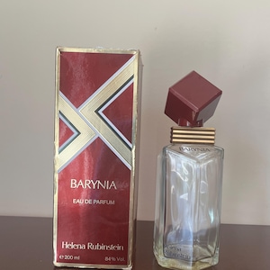 Vintage Barynia Eau de Parfum by Helena Rubinstein – 200ml Empty Bottle with Original Box – 1980s Collectible - Made in France