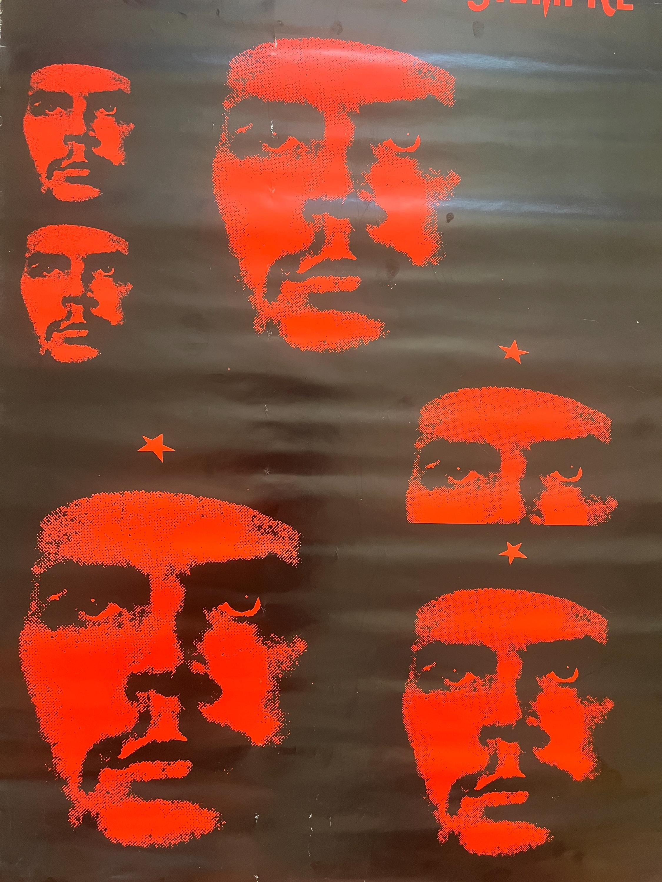 Vintage Che Guevara Poster: 1980s Political Art, Athens, 86x57cm