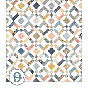 Double Up Quilt Pattern PDF, 5 sizes in Baby, Lap, Twin, Queen, King, Fat Quarter Friendly, Quick Easy Adv. Beginner Quilt, Strip Piecing