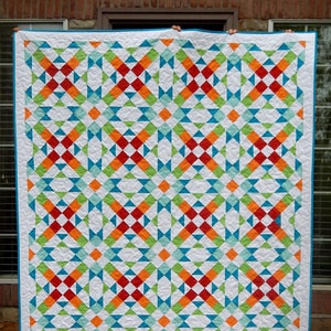 Somerset Quilt Pattern: Modern Rainbow Design (PDF Pattern)