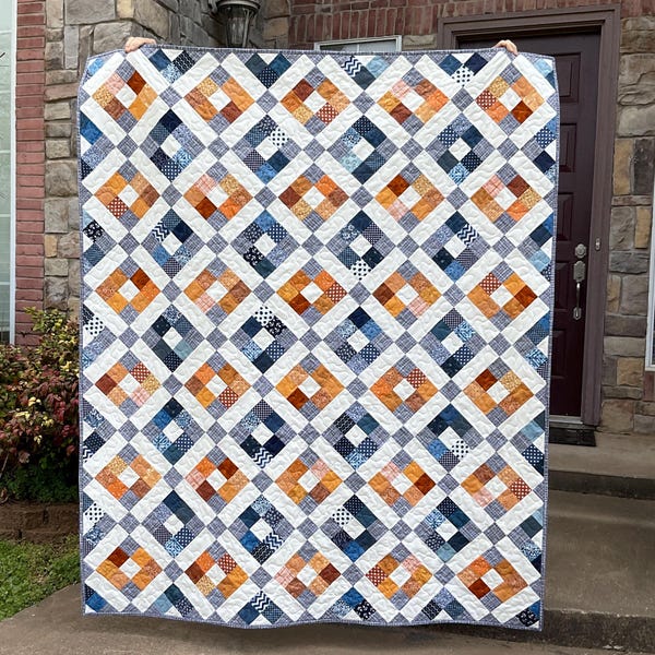 Two Color Quilt - Etsy