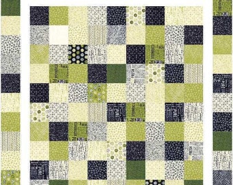 Scrappy Patchwork Quilt Pattern PDF, Baby, Throw and Twin Sizes, Simple Easy Pattern