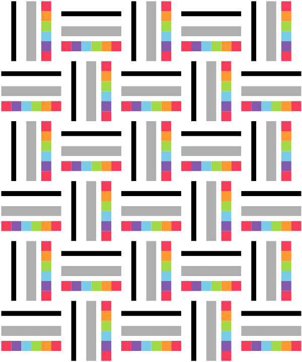 Kits & How To Strip Piecing 2 sizes in Lap and Twin Modern Quilt