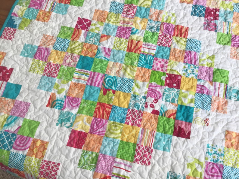 Rainbow Baby Quilt Modern Baby Quilt Crib Quilt Baby - Etsy