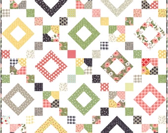 Mönster för poolside-quilt: Modern lapptäcksdesign (PDF-mönster)