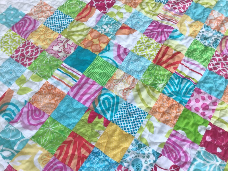 Rainbow Baby Quilt Modern Baby Quilt Crib Quilt Baby Etsy