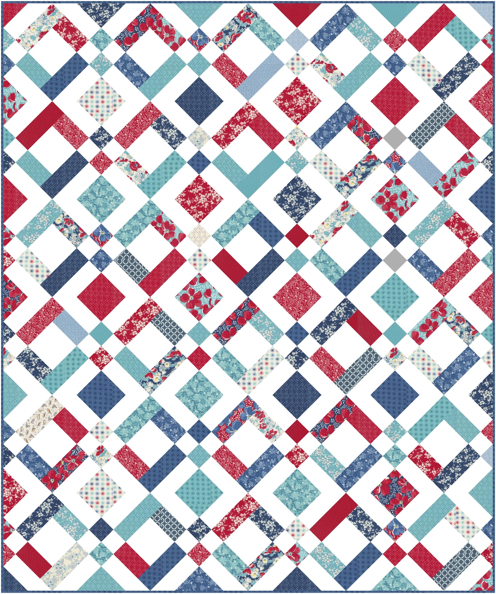 Double up Quilt Pattern: Easy Strip Piecing, 5 Sizes (PDF Pattern) - Etsy
