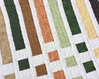 Modern Lap Quilt, Quilt for a Man, Handmade Throw, Homemade Blanket, Masculine Quilt, Quilts for Sale, Christian Faith