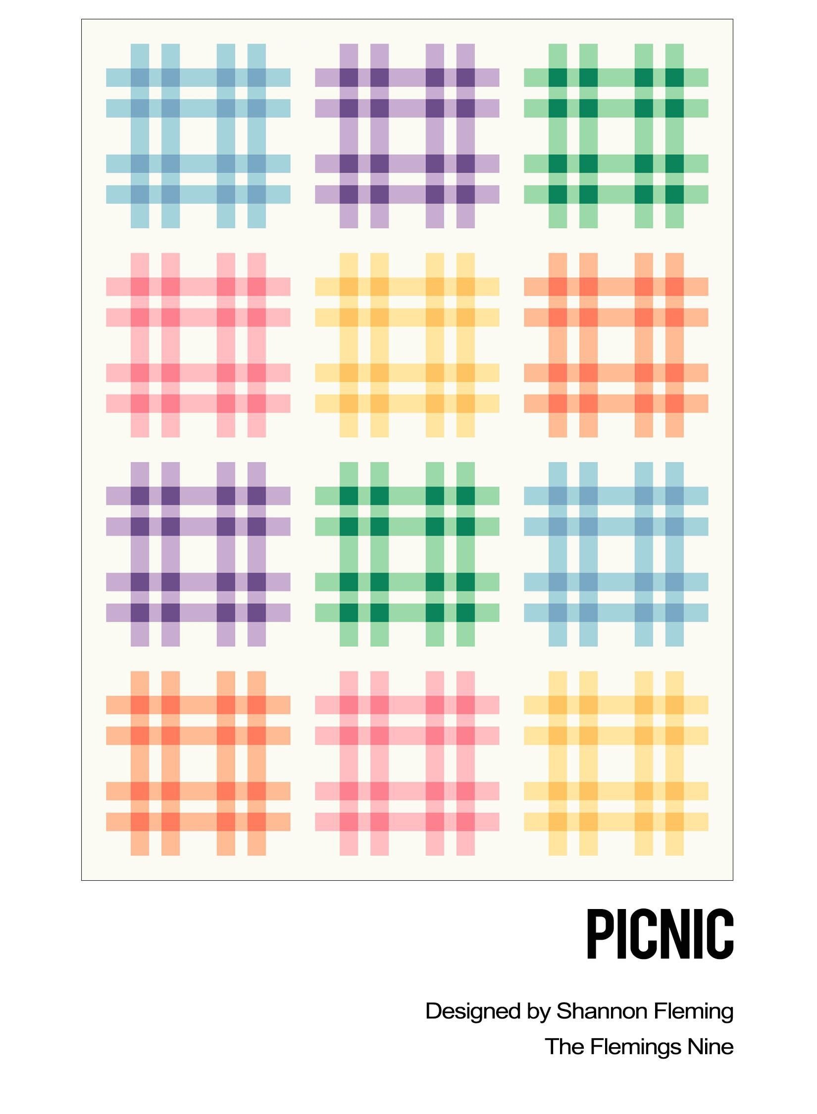 Picnic Quilt Pattern PDF Throw Size Quilt - Etsy