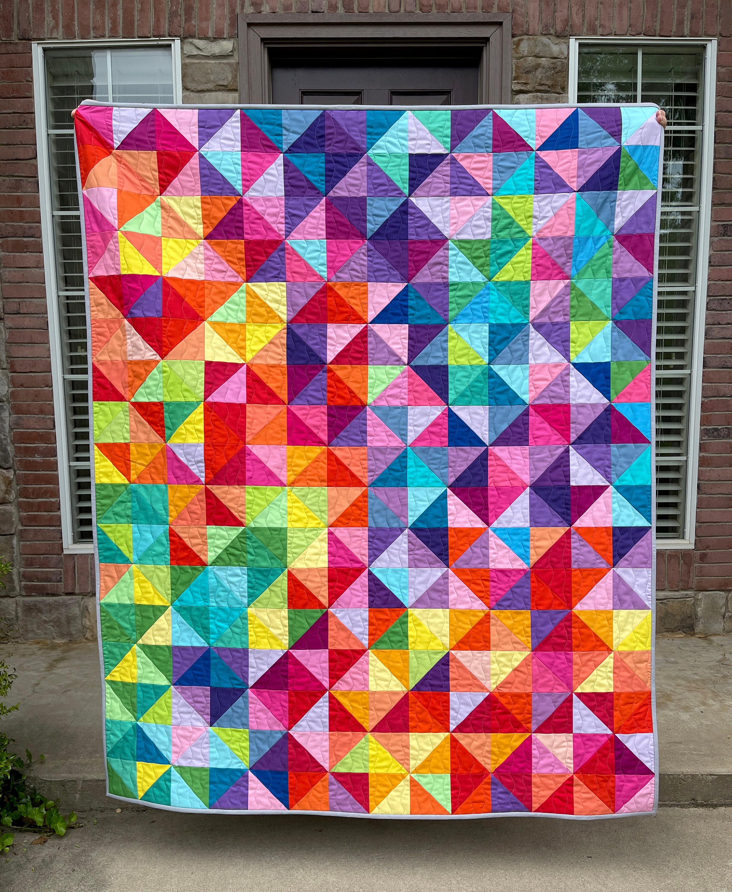 Made to Order Modern Rainbow Quilt Postcard Sweden - Etsy