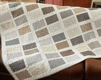 Pebble Beach Quilt Pattern: Modern Throw & Twin Sizes (PDF Pattern)