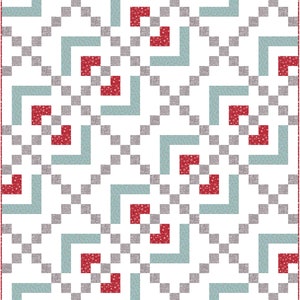 Captain's Log Quilt Pattern PDF, Modern Quilt Pattern, Baby, Throw, Twin, Queen, and King Size, Log Cabin