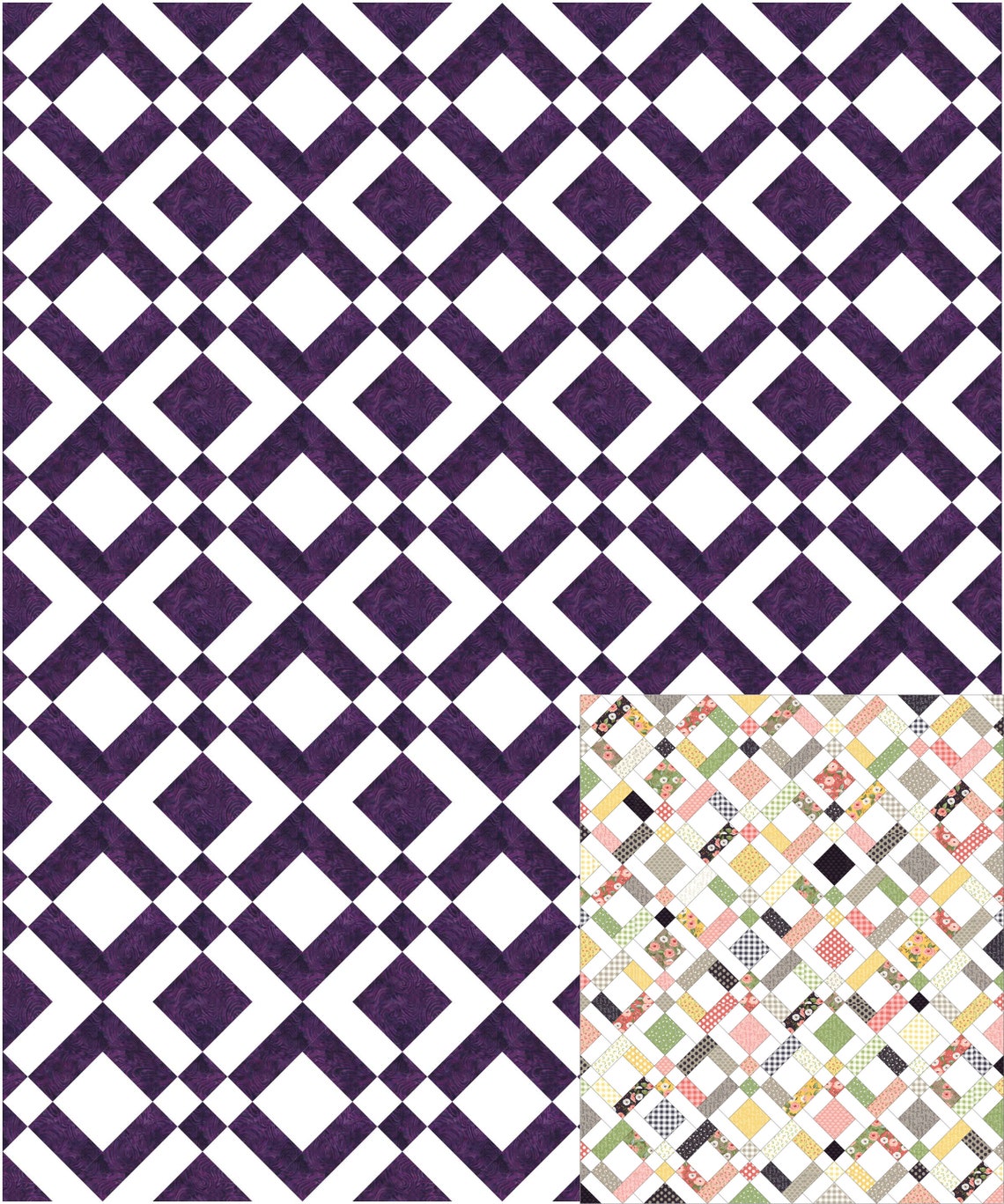 Double up Quilt Pattern: Easy Strip Piecing, 5 Sizes (PDF Pattern) - Etsy