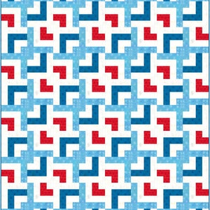 Puede incluir: Un fondo blanco con un patr&oacute;n repetitivo de cuadrados rojos y azules. Los cuadrados est&aacute;n dispuestos en una cuadr&iacute;cula, con cada cuadrado de un color diferente. El patr&oacute;n es sim&eacute;trico y crea un dise&ntilde;o visualmente atractivo.