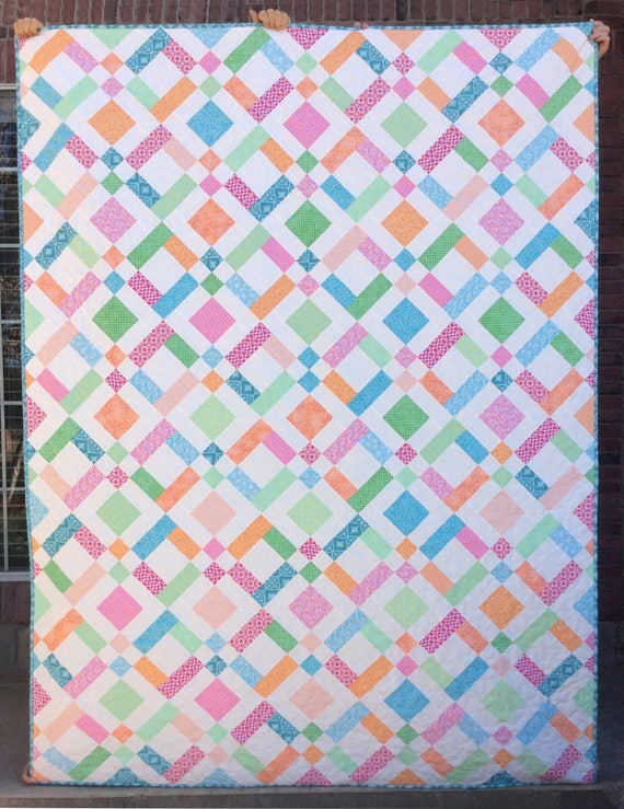 Double Up Quilt Pattern PDF 5 sizes in Baby Lap Twin Etsy.