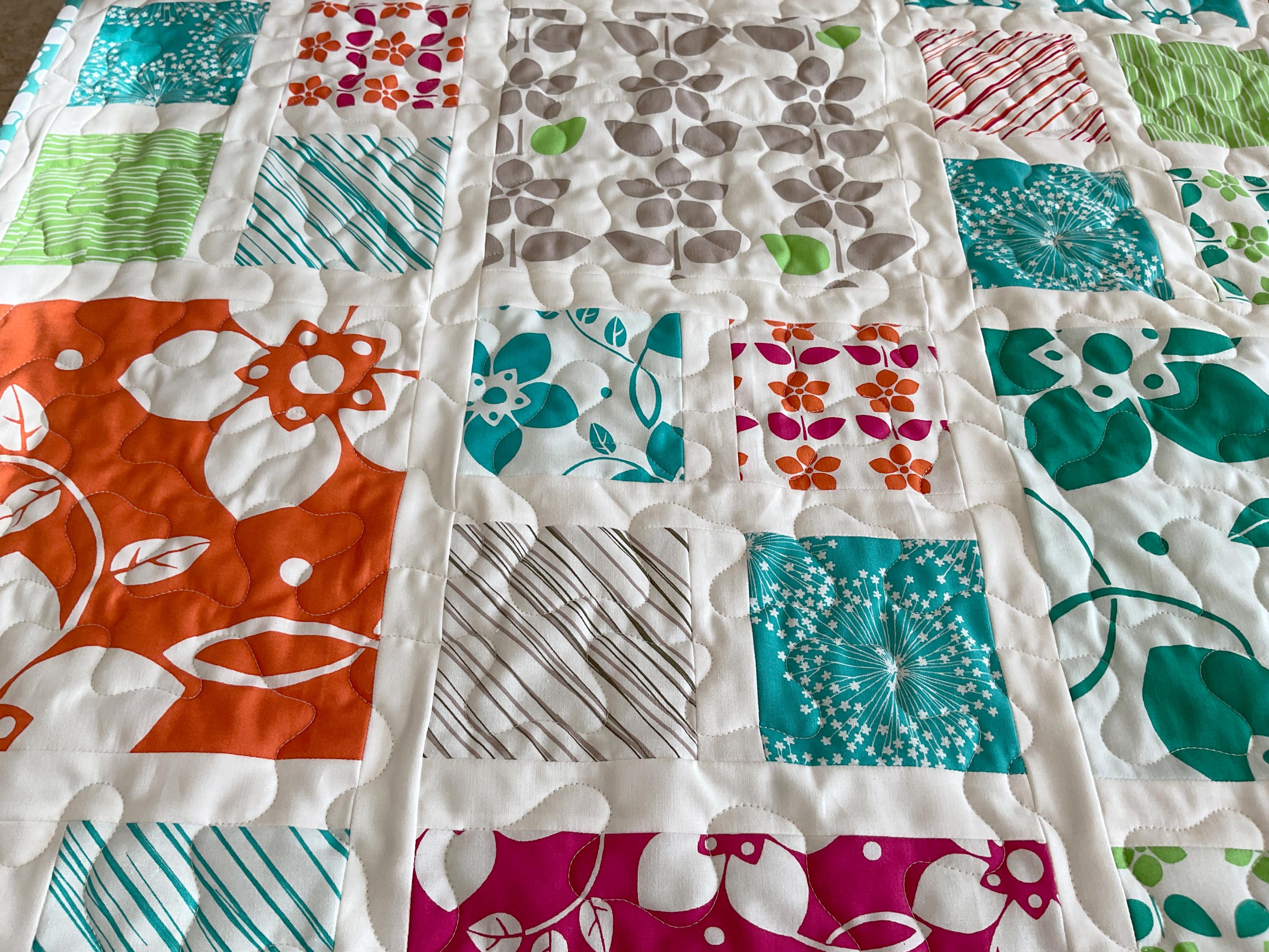 Modern Throw Quilt: Colorful Handmade Cotton Quilt - Etsy
