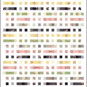 Old Mill Road Quilt Pattern PDF, Modern Quilt Pattern, Scrap Quilt Pattern image 1