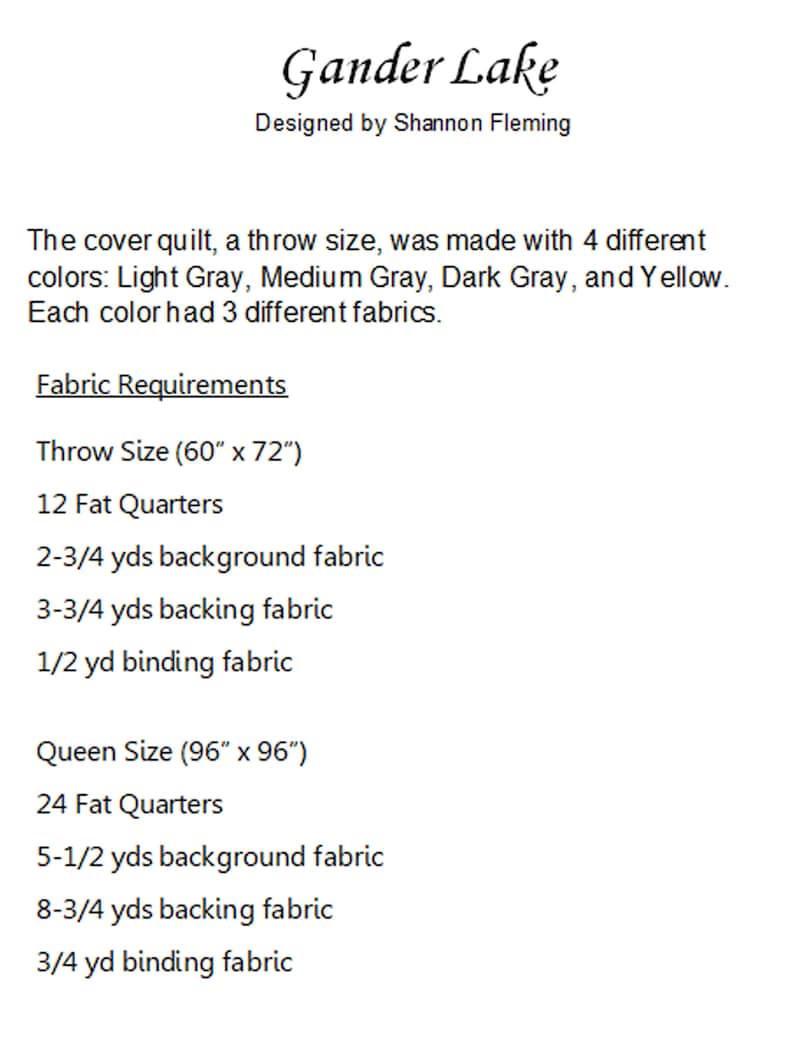 Gander Lake Quiltmönster: Modern Flygande Gässdesign - Överkast & Queen Size (PDF-mönster) bild 10