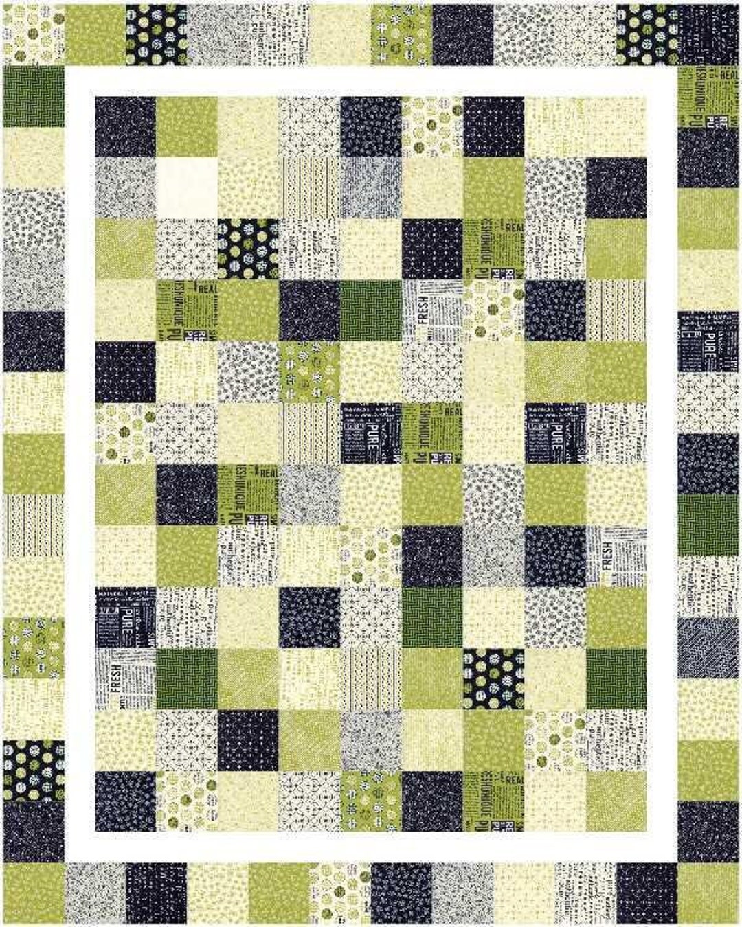 Scrappy Patchwork Quilt Pattern PDF, Baby, Throw and Twin Sizes, Simple ...