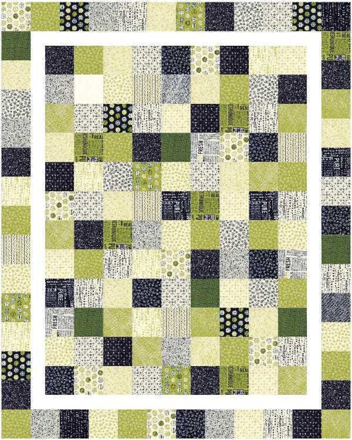Scrappy Patchwork Quilt Pattern PDF, Baby, Throw and Twin Sizes, Simple ...