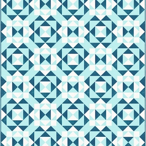 PDF Rainbow Gems Quilt Pattern, Modern Quilt Pattern, Throw, Twin, Queen, King