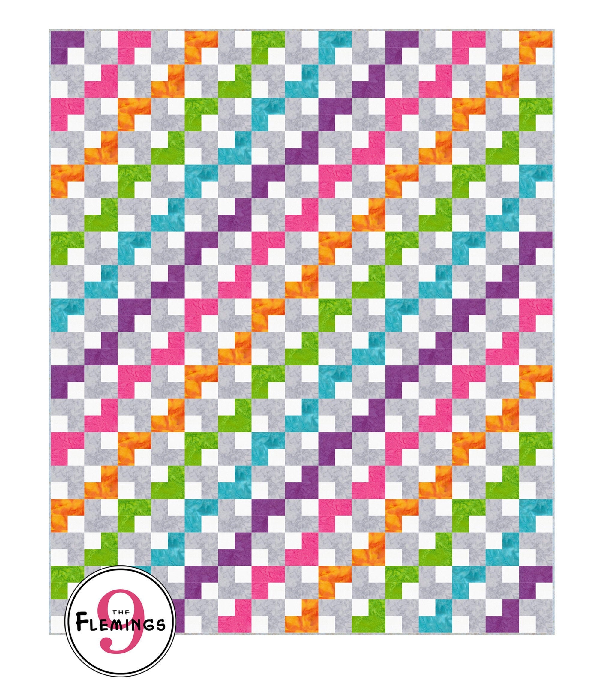 Kits & How To Strip Piecing 2 sizes in Lap and Twin Modern Quilt