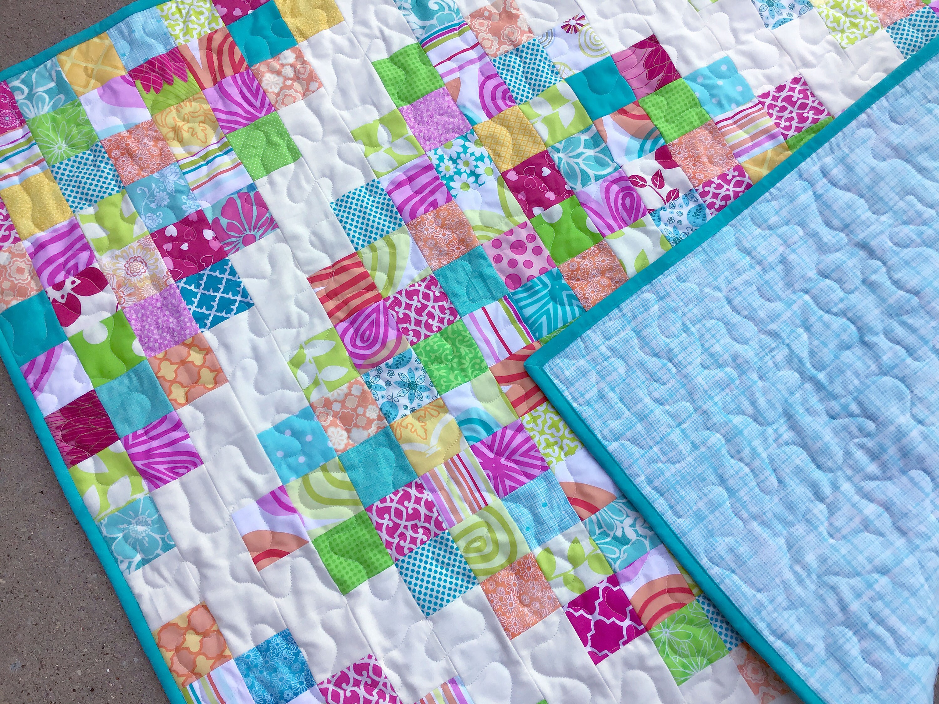 Rainbow Baby Quilt Modern Baby Quilt Crib Quilt Baby Etsy