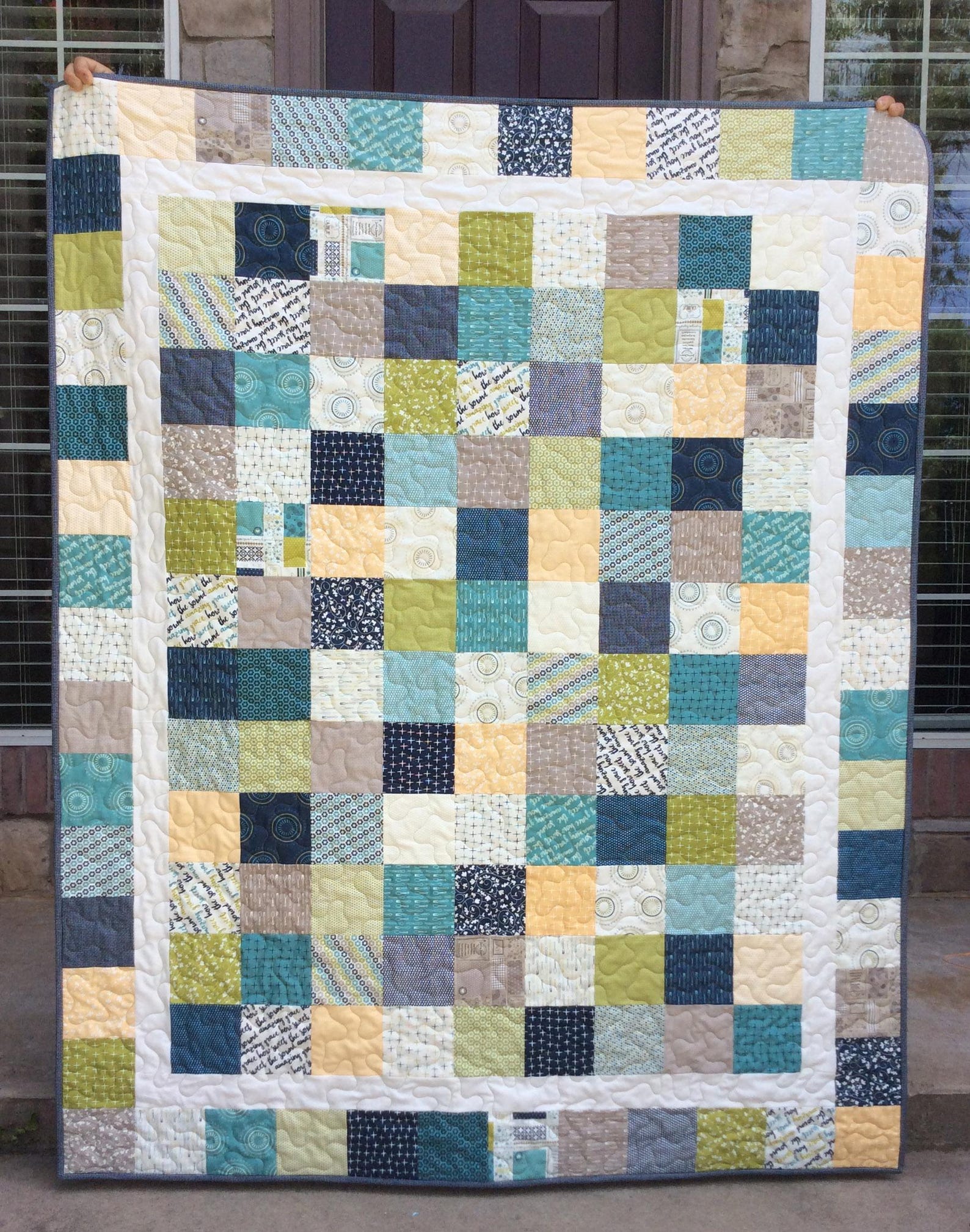 Scrappy Patchwork Quilt Pattern PDF, Baby, Throw and Twin Sizes, Simple ...