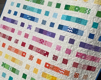 Old Mill Road Scrap Quilt Pattern: Modern Patchwork Design (PDF Pattern)