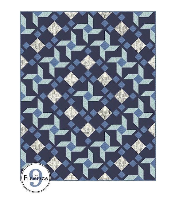 Ships and Sailors Quilt Pattern: 6 Sizes, Fat Quarter