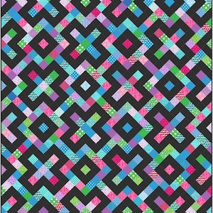 Kookie Kisses Quilt Pattern: Modern Design, 3 Sizes (PDF Pattern)