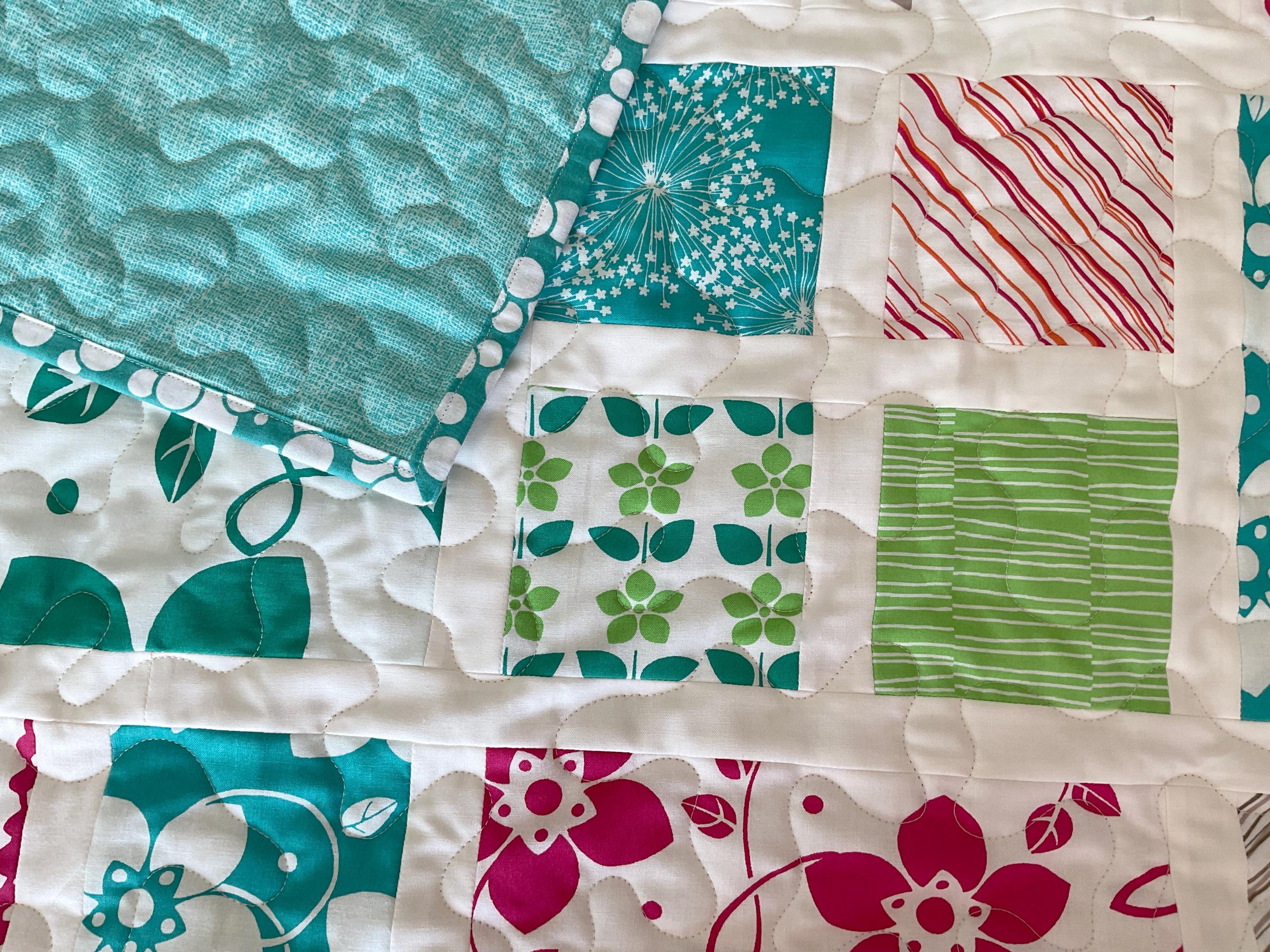 Modern Throw Quilt: Colorful Handmade Cotton Quilt - Etsy