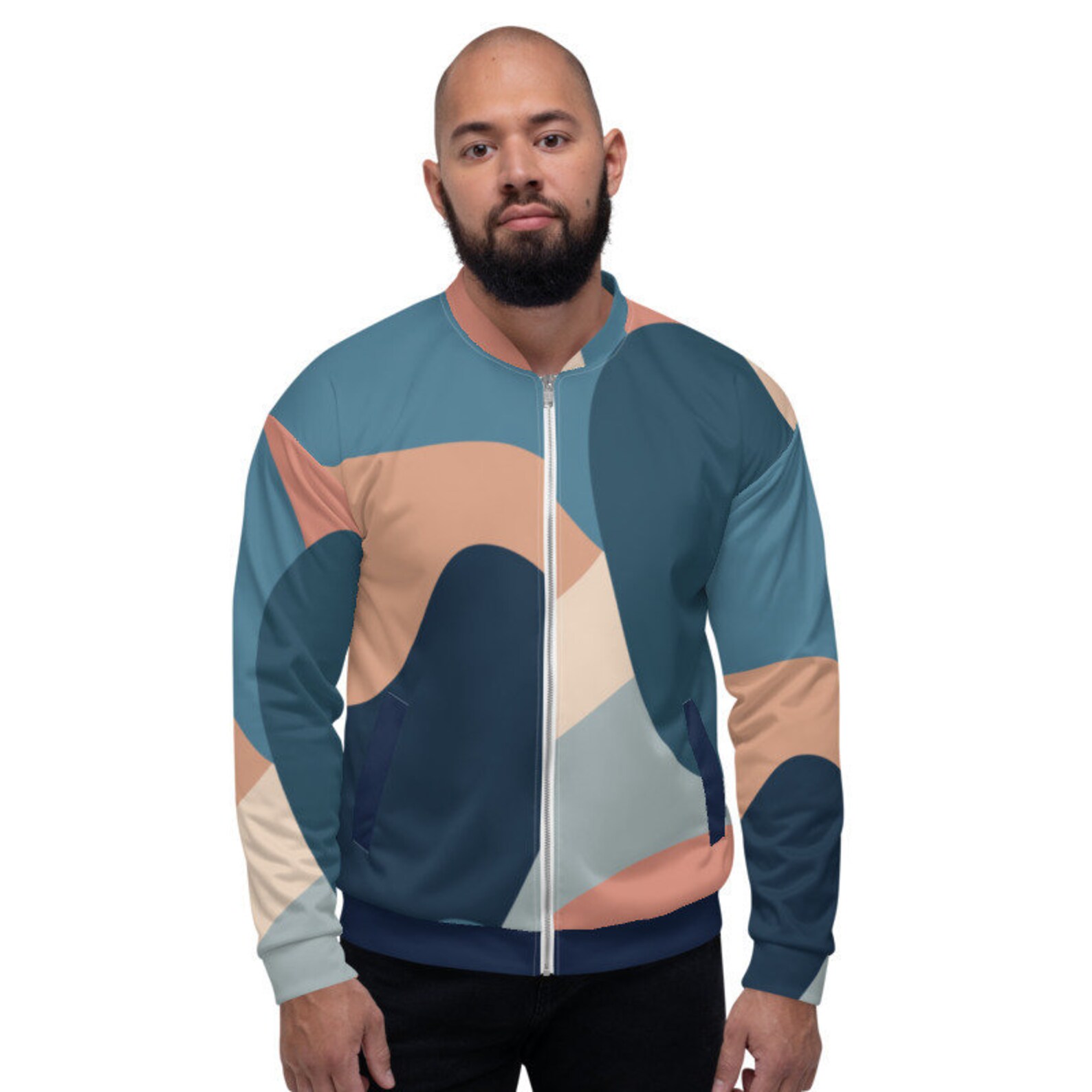 Multicolor Unisex Bomber Jacket Etsy