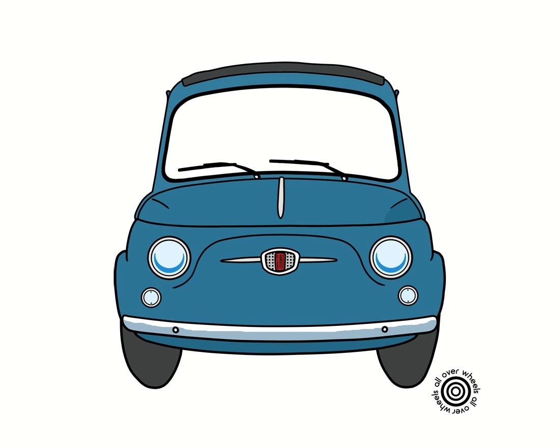 フィアット イタリア切手デザイン 3D 立体壁掛 Cinquecento 500 FIAT500-CLUB ITALIA/クラブグッズ | チンクエチェント博物館
