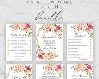 Pink Bridal Shower Games | Etsy