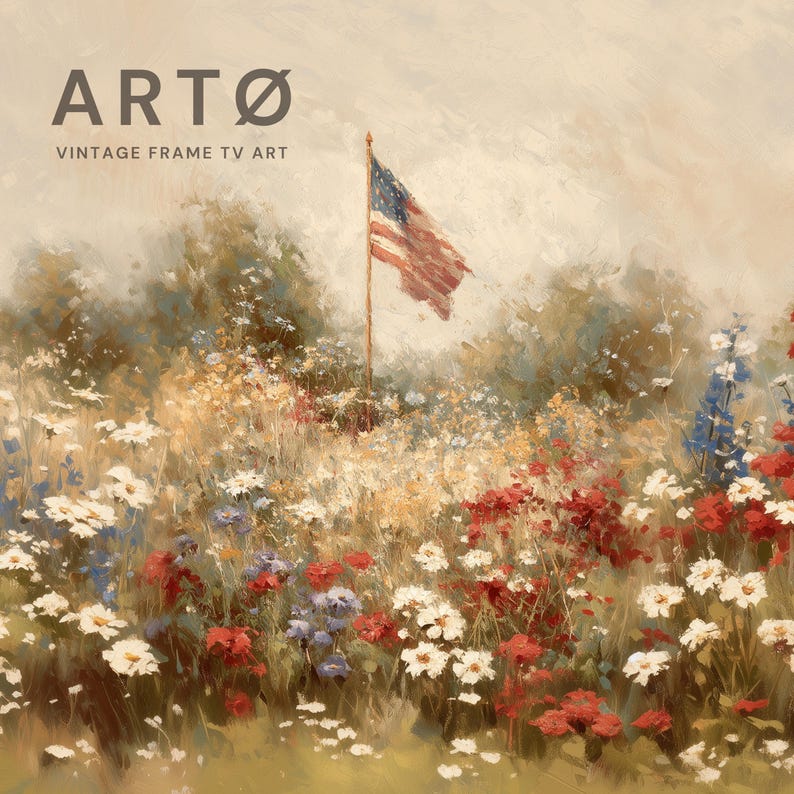 4th of July American Flag Samsung Frame TV Art, Independence Day ...