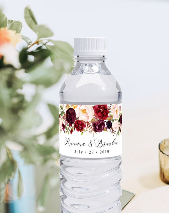 Templett Bridal Shower Favor Download C47 Printable Wedding Bottle Label Mountains Water Bottle Label Template Wilderness Wedding Favor
