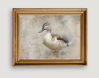 Vintage Entenmalerei Kunstdruck | Landhaus Wanddeko (Digitaler Download)