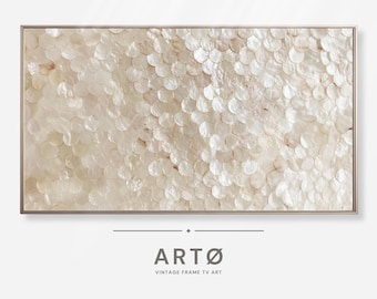 Capiz Shells Samsung Frame TV Art, Capiz Shells Screensaver Digital Download