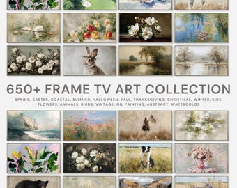 650+ Frame TV Art Bundle, All-in-One Digital Download Set