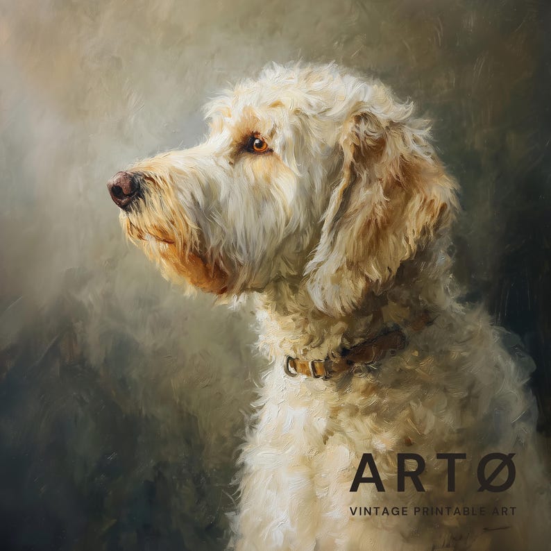 Vintage Goldendoodle Portrait Print: Antique Dog Art (digital Download ...