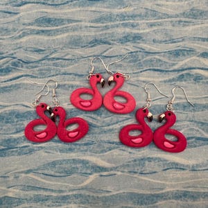 Flamingo Ohrringe aus Polymer Clay