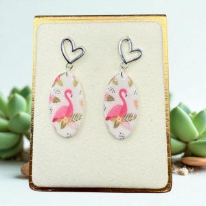 Pinke Flamingo Ohrringe