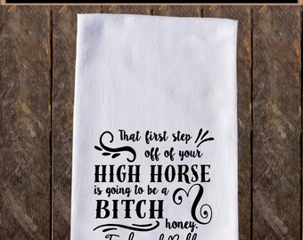 high horse funny dish towels funny tea towels flour sack towel kitchen decore custom tea towel kitchen gift kc84 - Funny Kitchen Towels high horse funny dish towels funny tea towels flour sack towel kitchen decore custom tea towel kitchen gift kc84 - Funny Kitchen Towels