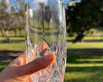 Timeless, elegance. &quot;Brookside&quot; Marquis by Waterford Highball crystal glasses 6&quot; tall x 3&quot; wide.  12 available. 13oz. 1.5 pounds.