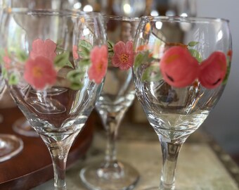 Franciscan Wine Glasses Desert Rose Made Portugal 7 1/3 sold individually